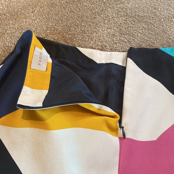 Parden’s Italian Made Cotton Multi Color Lined Pencil Skirt EU 44 (6-8) *read - Picture 4 of 10